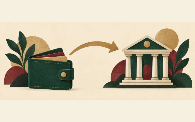 Illustration conceptuelle : retirer des fonds
