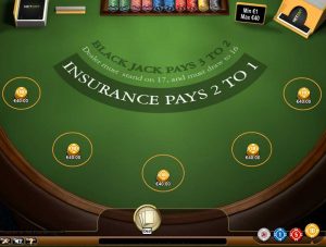 multihand blackjack screenshot