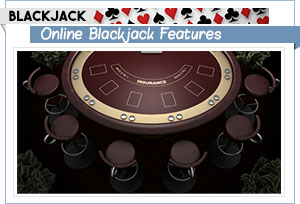 online blackjack features