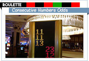 roulette Calculating the Odds for Consecutive Numbers