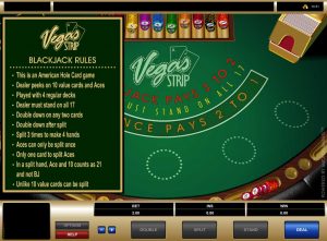 vegas strip blackjack rules