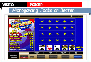 video poker microgaming jacks or better