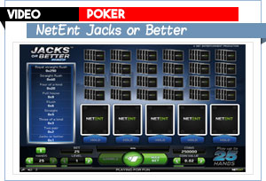 video poker netent jacks or better