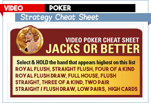 video poker cheat sheet