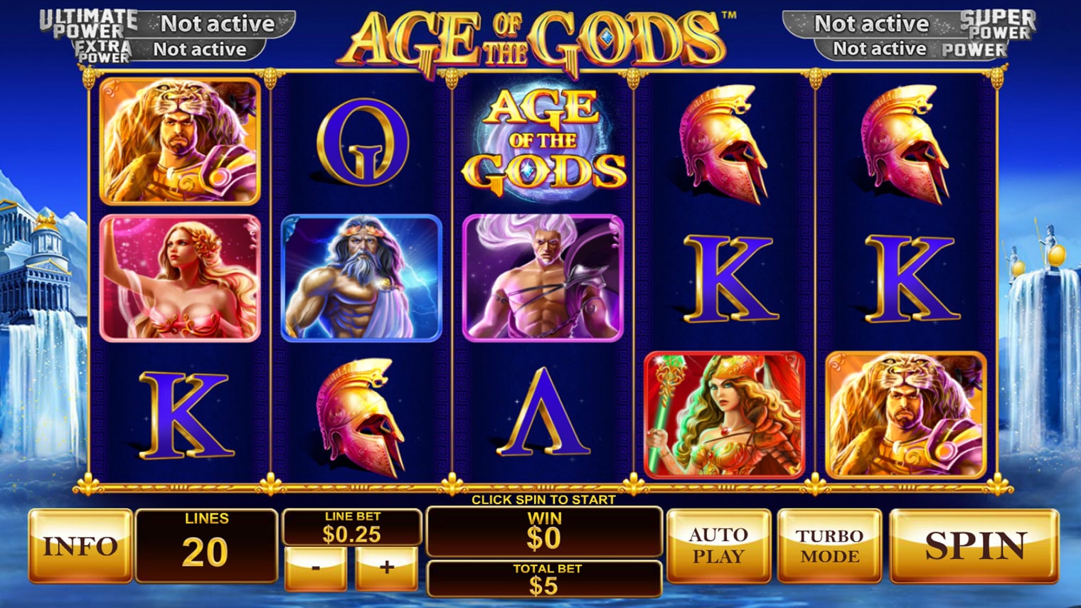 age of the gods slot screenshot