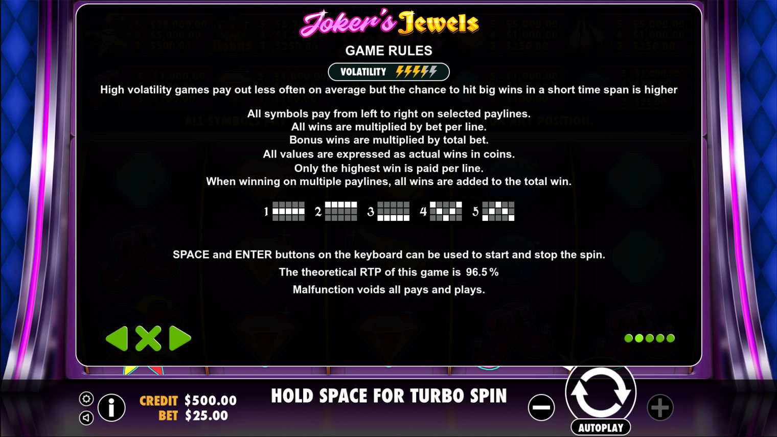 jokers jewels slot screenshot