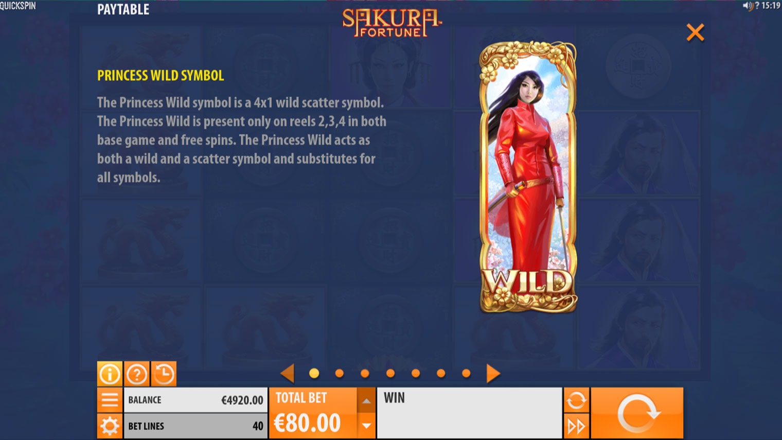 sakura fortune slot screenshot